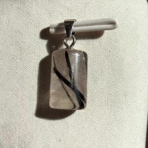 925 zilveren hanger - Toermalijnkwarts - 63