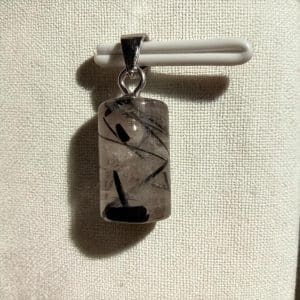 925 zilveren hanger - Toermalijnkwarts - 64