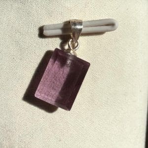 925 zilveren hanger - Amethist - 66