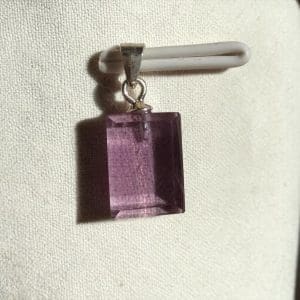 925 zilveren hanger - Amethist - 69