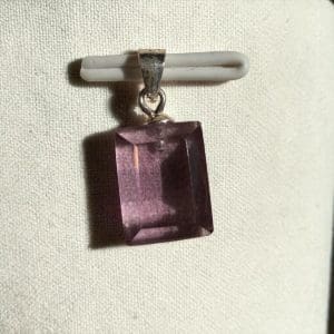 925 zilveren hanger - Amethist - 70