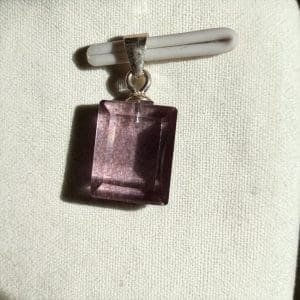 925 zilveren hanger - Amethist - 71