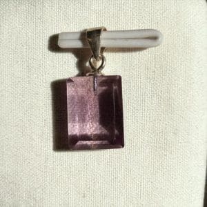 925 zilveren hanger - Amethist - 72