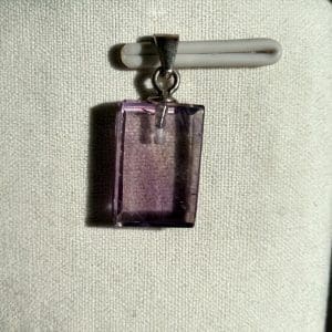 925 zilveren hanger - Amethist - 73