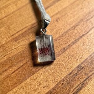 925 zilveren hanger - Hematiet snowflake kwarts - 113