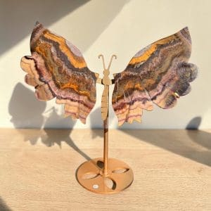 STATEMENT PIECE! Kazachtan Fluoriet vlinder op stand - 4